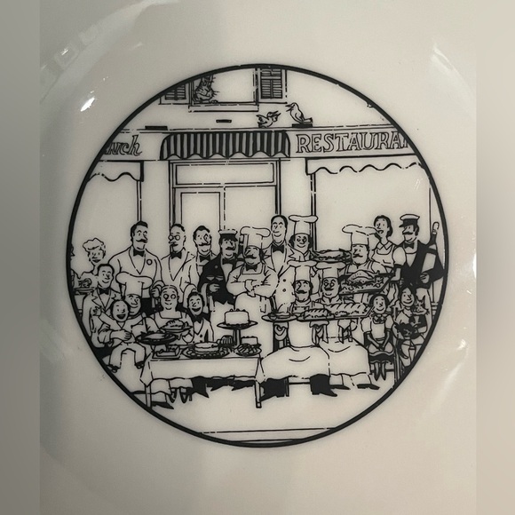 Epoch Le Restaurant Noritake Set of 3 Cereal Bowls French Bistro Chefs - Picture 2 of 5